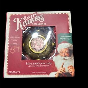 Demdaco Santa's Kindness Ornament in Gold and Red With Journal